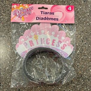 Princess Party Pink 'Princess' Tiaras - Pack of 4